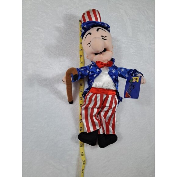 VTG Mr. Magoo Patriotic Plush Doll 12" Uncle Sam Outfit Stars Stripes Toy Factor - Picture 8 of 9
